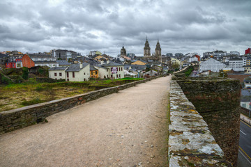Lugo, casco viejo, muralla y catedral