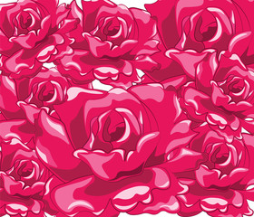 Beautiful Bright Roses background. Vector