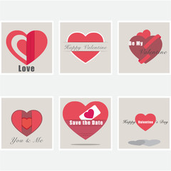 valentine heart illustration labels