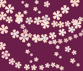 Flower composition pattern background. Vector