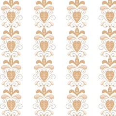 Obraz premium Natural floral ornament with swirls. Vector