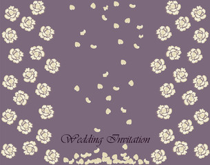 Fototapeta na wymiar Classic invitation card with floral ornament. Vector