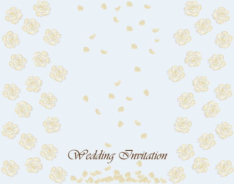 Classic invitation card with floral ornament. Vector