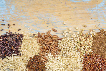gluten free grains background abstract