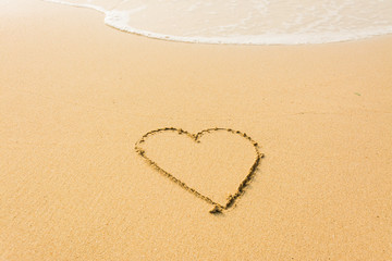 heart on the sand