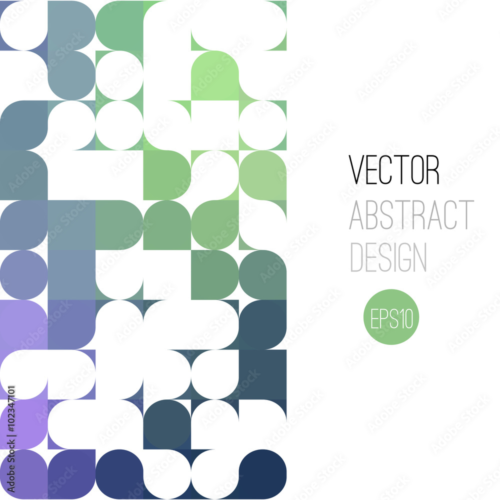 Poster bright abstract retro design. vector background
