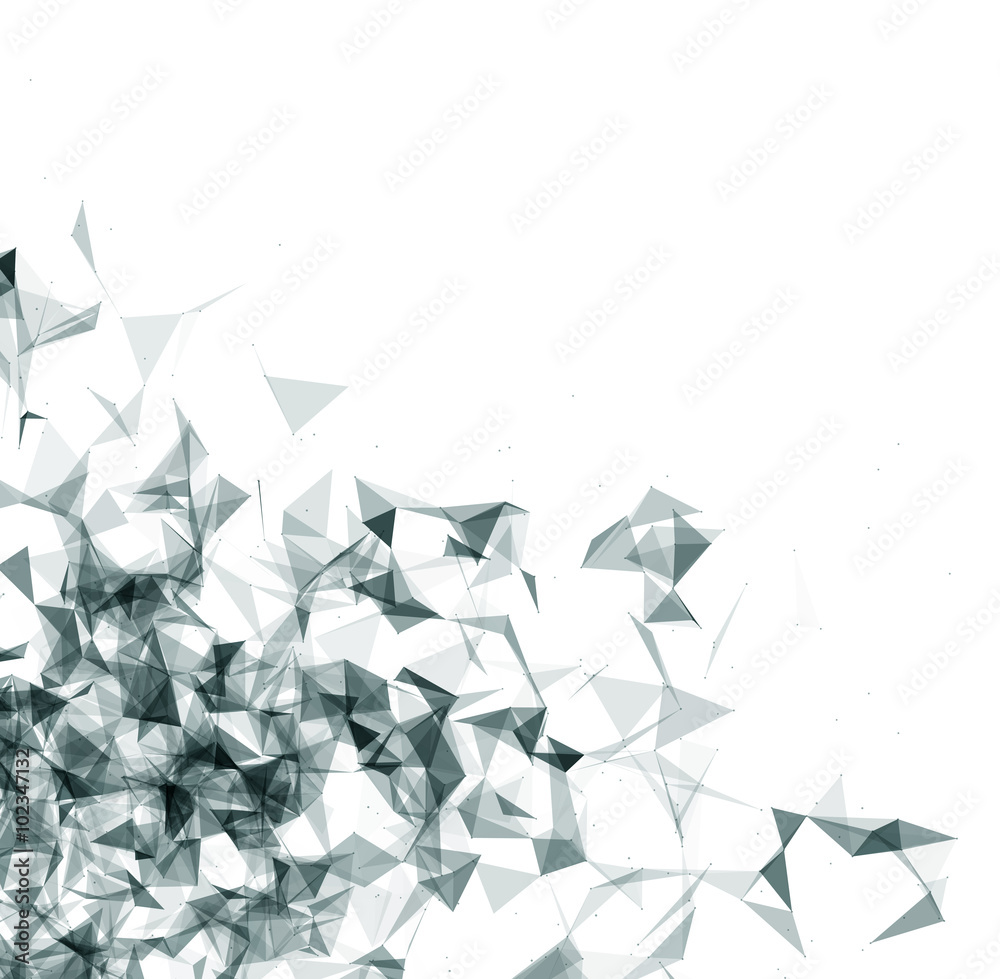 Poster wireframe mesh polygonal background.
