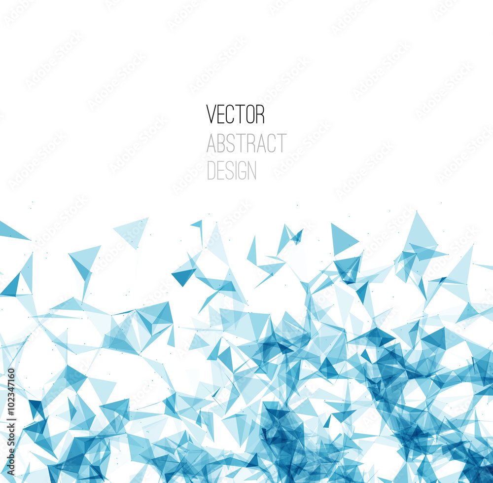 Poster wireframe mesh polygonal background.