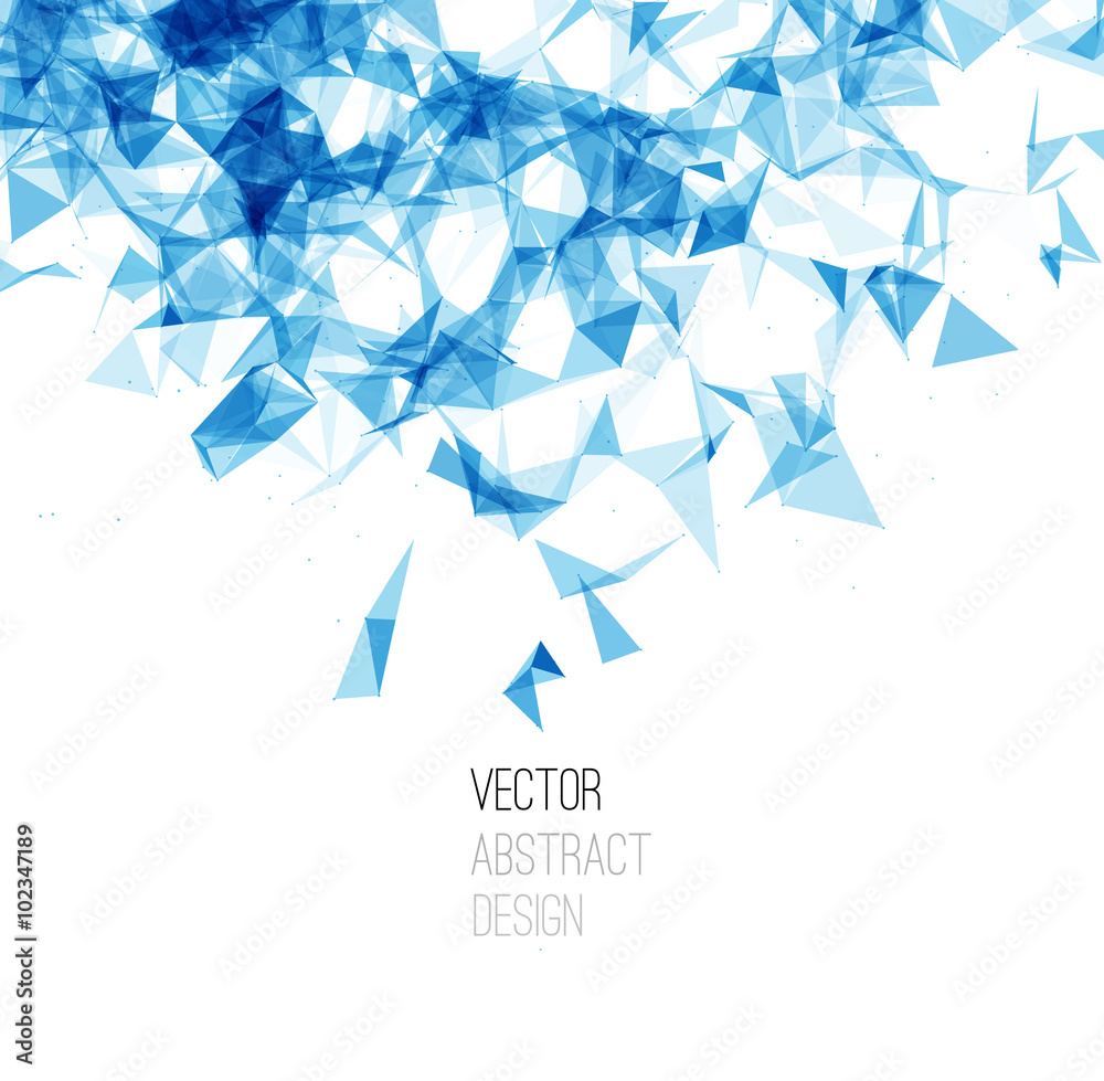 Poster wireframe mesh polygonal background.