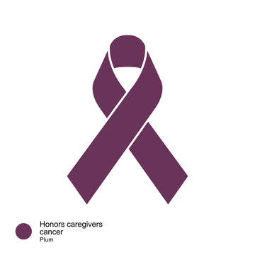 honors caregivers cancer ribbon vector