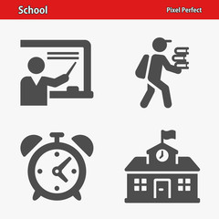 Fototapeta premium School Icons. Professional, pixel perfect icons optimized for both large and small resolutions. EPS 8 format.