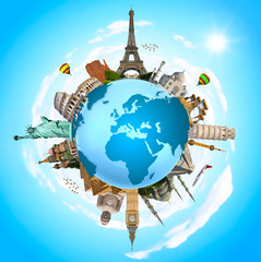 Naklejka premium Illustration of famous monument of the world