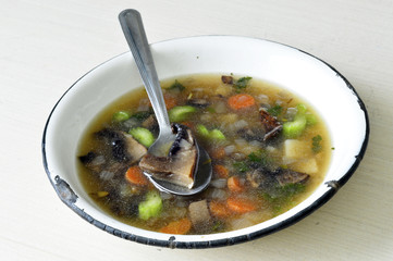 Portobello mushroom soup