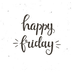 Today is a happu day. Hand drawn typography poster