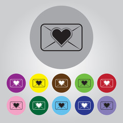 Love letter - Valentine's Day vector icon