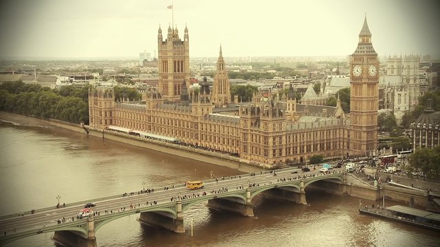 Aerial view of London, England