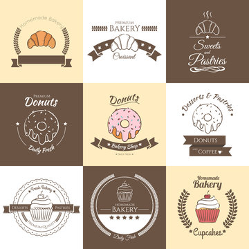 Bakery logo badges set 2