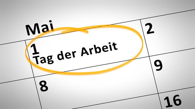 Labor Day 1st of May in German language