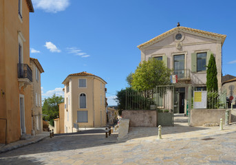 Fototapeta na wymiar Bages Languedoc Roussillon France Town Square