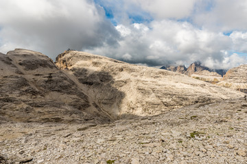 Hiking in the dolomites of Italy - Piz Boe