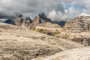 Hiking in the dolomites of Italy - Piz Boe