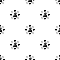 Teddy bear - Valentine's Day vector icon