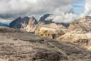 Hiking in the dolomites of Italy - Piz Boe