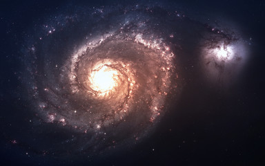 Galaxy in deep space, glowing mysterious universe. Elements of this image furnished by NASA