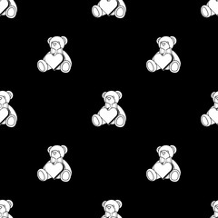 Teddy bear - Valentine's Day vector icon
