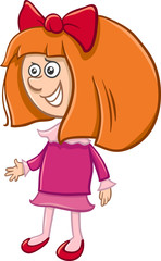 cute girl cartoon illustration