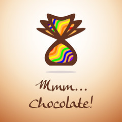  Chocolate candy, vector Illustration 