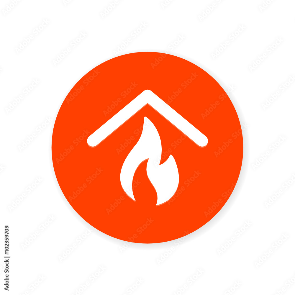 Canvas Prints Orange Flat App Icon