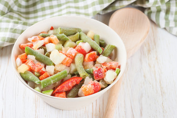 mixture frozen vegetables