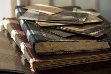 Old photos and books.
