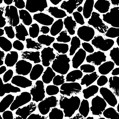 Obraz premium Black and white seamless leopard pattern