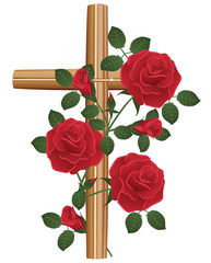 Kreuz mit Rosen