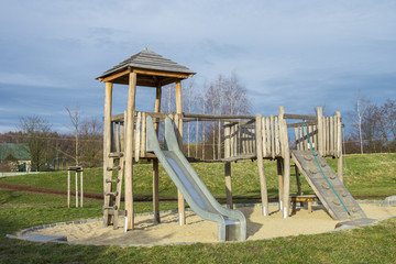 Children's fitness equipment in the park