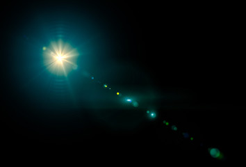 Camera lens with lense reflections.