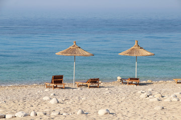 White stones on the seacoast