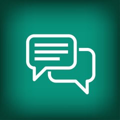 Naklejka premium Pictograph of message or chat