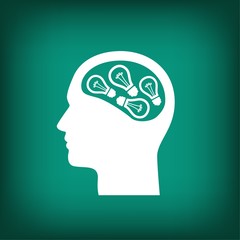 Pictograph of bulb concept