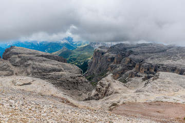Hiking in the dolomites of Italy - Piz Boe