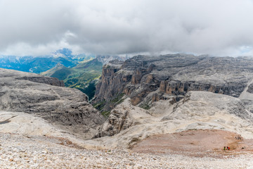 Hiking in the dolomites of Italy - Piz Boe