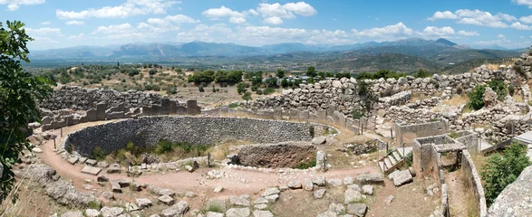 Tuinposter Rudnes Ruins of the ancient Greek city Mycenae, Greece