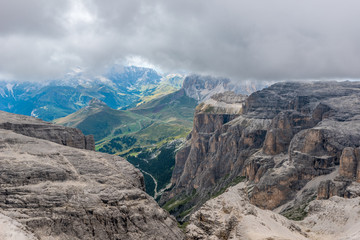 Dolomites Italy - Val Gardena -  Passo Sella