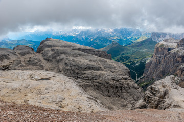 Dolomites Italy - Val Gardena -  Passo Sella