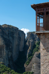 Fototapeta premium The Holy Monastery of Rousanou/St. Barbara in Meteora - complex of Eastern Orthodox monasteries, Greece