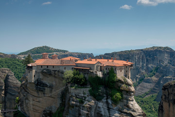Fototapeta na wymiar The Holy Monastery of Varlaam in Meteora - complex of Eastern Orthodox monasteries, Greece