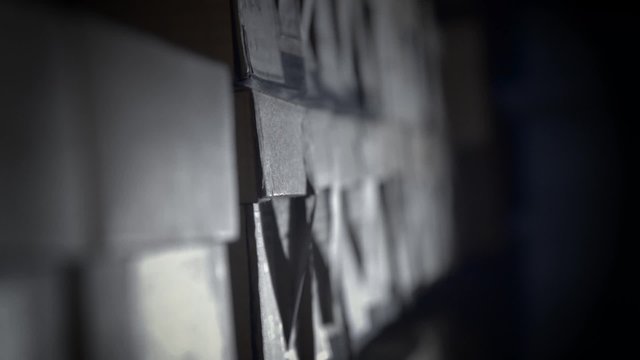 Shelves of documents stored in archive
