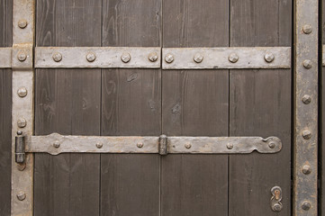 Fototapeta premium Old wooden door background texture